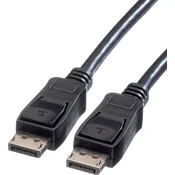 VALUE Value DisplayPort priključni kabel DisplayPort vtič\, DisplayPort vtič 1.50 m črna 11.99.5629 zaščiten DisplayPort kabel, (20421314)