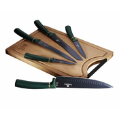shumee komplet 5 kuhinjskih nožev v bloku berlinger haus bh-2551 emerald