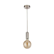Searchlight 77651SS - Luster na sajli SUSPENSION 1xE27/60W/230V srebran