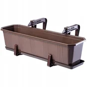 KADAX Balkonski cvetlični lonec 60 cm s stojalom in ročaji