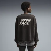 PUMA Run Culture Collective Oversized Graphic Sweatshirt Women, Clothing, Black, S