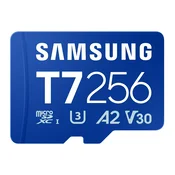 Samsung T7/Micro SDXC/256GB/UHS-I U3 / Razred 10/Modra MB-MB256T/WW