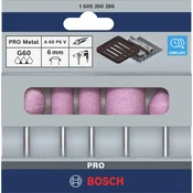 Komplet brusov s steblom PRO Steel, 25 x 24; 15 x 30; 15 x 30; 25 x 25; 20 x 25 mm, G60; G60; G60; G60; G60, 5-delni