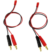 2 kosa 4,0 mm banana vtiča za JST | Mehki silikonski polnilni kabel 20AWG, 30 cm | Za Lipo in RC