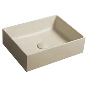 FORMIGO betonski umivalnik, 47,5x36,5 cm, rumena barva - Rumena - 47,5x14x36,5 cm - Sapho - FORMIGO - 24 - Beton - Lepilo - Pravokotnik - 475 - 140 - 365 - 14