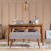 HANAH HOME Trpezarijski set Vina 0701 3 WalnutGrey