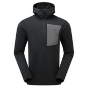 Pulover s kapuco Rab Superflux, črn (L)