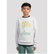 New Balance Running Club Cartoon Graphic Ft Crew Kids Sw ash heather