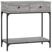 Vidaxl Konzolna mizica siva sonoma 75x34,5x75 cm inženirski les