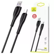 USAMS USAMS USB-C 5A KABEL ZA HITRO POLNJENJE ZA OPPO HUAWEI 1M ČRNO ČRN, (21980388)