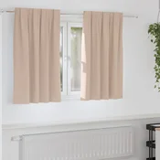 Zavjese za blackout s prstenovima 2 pcs Sivo-smeda 140 x 140 cm