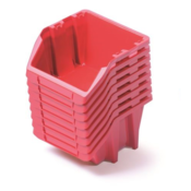 Plastični zaboji 144x118x84mm Rdeči 8 kom