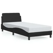 Vidaxl Posteljni okvir Dover črn 90x190 cm umetno usnje