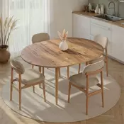 Nordure Razvlacivi trpezarijski sto, 100x75x100cm, krem ??boje