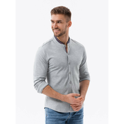 Ombre Mens SLIM FIT shirt in decorative fabric - blue