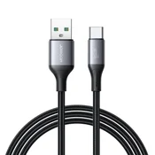 Joyroom Kabel USB-A – USB-C serije Flash, 3 A, 1 m – črn