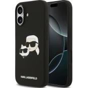 Karl Lagerfeld Liquid Silicone Double Heads MagSafe Zadní Kryt pro iPhone 17 Black