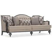 Casa Padrino luxury baroque living room sofa beige/gray - Handmade baroque style sofa with decorative pillows - Luxury living room furniture in baroque style