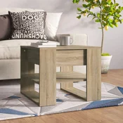 shumee vidaXL Klubska mizica, hrast sonoma, 55,5x55x45, material na osnovi lesa