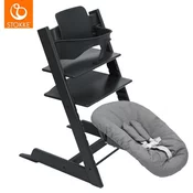 Stokke stol za hranjenje Tripp Trapp set 3v1 black/anthracite 685800- lezalka