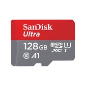 SANDISK spominska kartica microSDXC Ultra 128GB + adapter SD 100MB/s Class 10 UHS-I