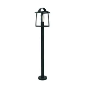 LUTEC Svetilka za pot KELSEY, črna, višina 104 cm, kovina, IP44, E27 - Sodobni - Aluminij