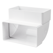 VENTS ploščato pravokotno navpično koleno 90x220 mm 9292