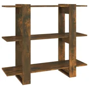 Ormaric za knjige / pregrada boja dimljenog hrasta 100x30x87 cm