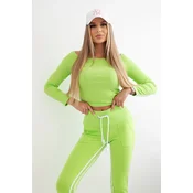 Set with double green stripe