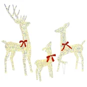Obitelj jelena 3 pcs Topla bijela 67 x 26 x 127 cm PET