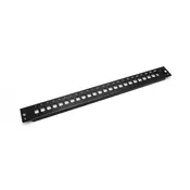FO front plate for fiber optic panel (for DN-96200-BL-P) 24x LC duplex 1U, black