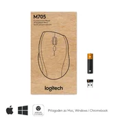 Miš LOGITECH M705, laserski, bežicni, USB, sivi
