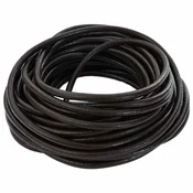 Vidaxl Usnjena vrvica Temno rjava O5 mm x 50 m Usnje