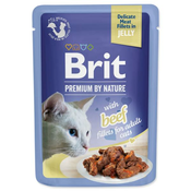 Vrečka Brit Premium by Nature goveji fileti v žele 85g