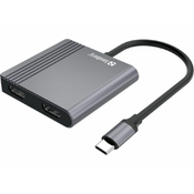 SANDBERG Adapter USB-C Dock 2xHDMI+USB+PD 136-44 (30104)