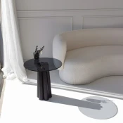 Hanah Home Klub sto Thales 50x50x50cm Tamnosivo-Crni