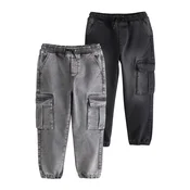 Next Kavbojke siv denim/črn denim