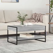 vidaXL Klubska miza Siva Sonoma 80 x 50 x 40 cm Konstruiran les