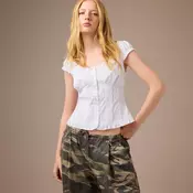 Bluza sa dugmicima na dekolteu