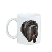 Artdog Neapeljski mastif, Neapeljski mastif, Mastino napoletano - skodelica s fotografijo in napisom geometrijski pes Art-Dog