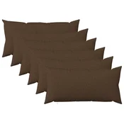 vidaXL Prevleka za blazino 6 kos HEERLEN Rjava 40 x 80 cm Blago