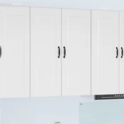 vidaXL Stenska kuhinjska omarica Visok sijaj bela 80 x 31 x 100 cm