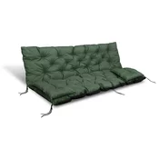 AIO FACTORY Vrtna blazina 150x60x50 cm + 2 blazini za gugalnico, vodoodporna, zelena