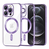 Ovitek Techsuit Luxury Crystal MagSafe za iPhone 12 Pro - vijoličen