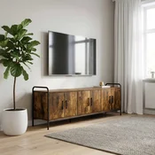 vidaXL TV omarica 146 x 33 x 50 cm Dimljen hrast Inženirski les