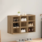 Vidaxl Omara za čevlje artisan hrast 77.5 x 30 x 51 cm Konstruiran les
