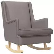 vidaXL Zibajoči stol Taupe 62 x 80 x 85 cm blago