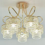 VISEČA SVETILKA ZA STROP LESTENCI BALLS zlata MODERNA kristalna glamur