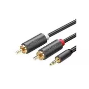UGREEN kabel 3,5 mm utikač - 2 RCA, M/M/M, 2 m, sivi 10584