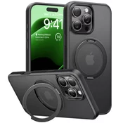 Premium ovitek Torras Ostand Pro za iPhone 16 Pro - črn